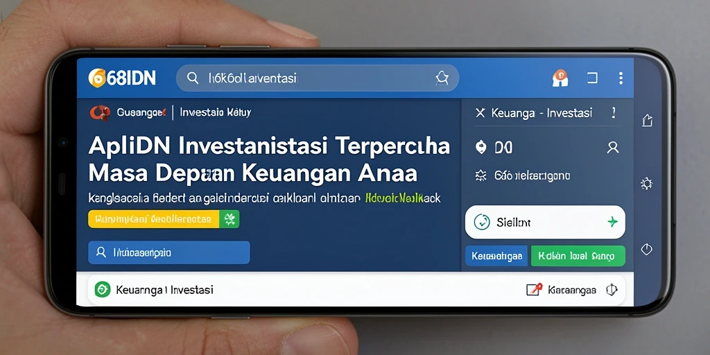 Tampilan antarmuka pengguna aplikasi 68IDN yang modern dan fungsional.