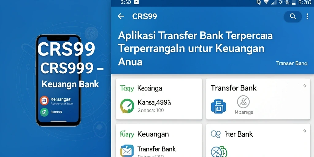 Antarmuka aplikasi Transfer Bank CRS99 yang sederhana dan efektif.