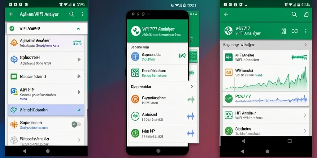 Tampilan antarmuka PCX777 dengan fitur analisis WiFi yang lengkap.