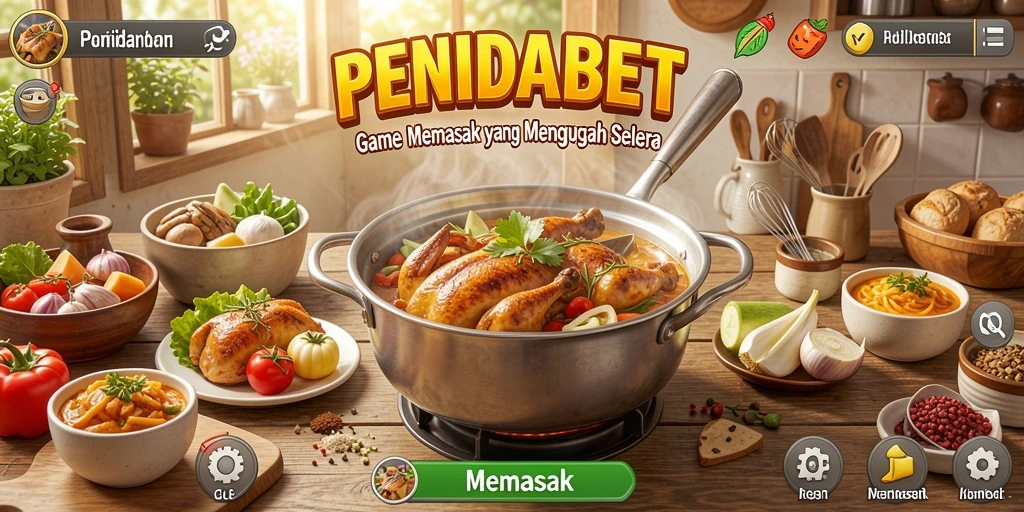 Antarmuka permainan PENIDABET yang menawan dan penuh warna.