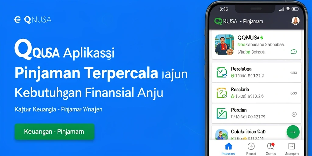 Tampilan antarmuka pengguna aplikasi Pinjaman QQNUSA yang intuitif.