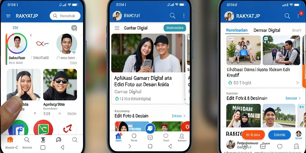 Antarmuka intuitif RAKYATJP untuk Gambar Digital.