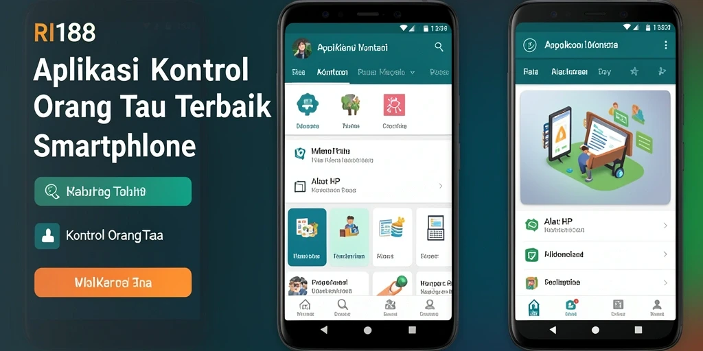 Antarmuka aplikasi RI188 yang intuitif untuk kontrol orang tua.