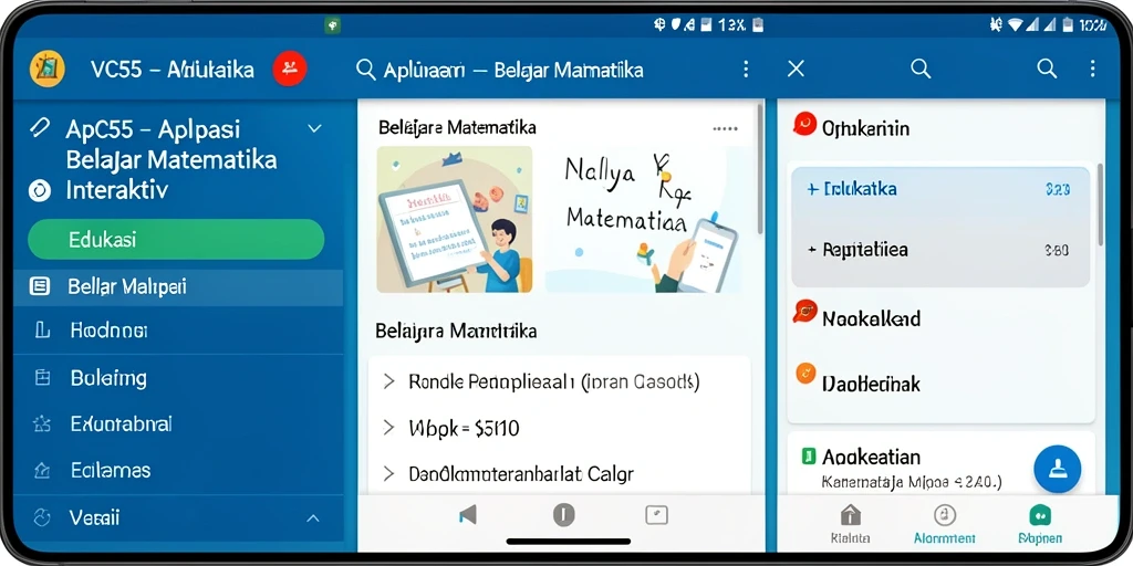 Screenshot antarmuka aplikasi VC55 yang menarik dan interaktif.
